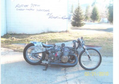 2010 Land Speed Bonneville P38 Race Bike 600cc Drop Tank Sidecar Land Speed Racer