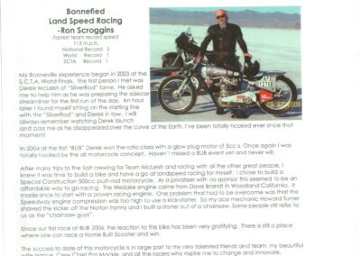 2009 Land Speed Bonneville Race Bike Triumph KX500 A/PG