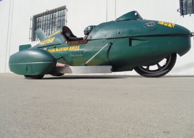 2010 Land Speed Bonneville P38 Race Bike 600cc Drop Tank Sidecar Land Speed Racer