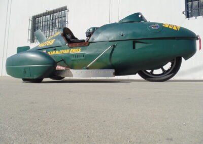 2010 Land Speed Bonneville P38 Race Bike 600cc Drop Tank Sidecar Land Speed Racer