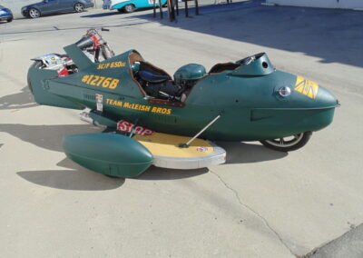 2010 Land Speed Bonneville P38 Race Bike 600cc Drop Tank Sidecar Land Speed Racer